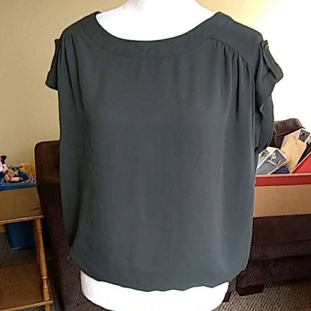 Silky green blouse